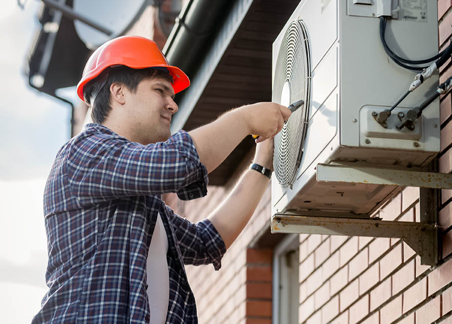 Repairing outdoor air conditioning system
